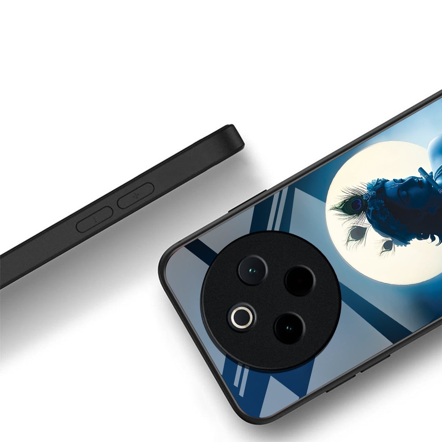 Vivo T4 5G Premium Acrylic Shockproof Glass Back Case (Midnight Krishna)