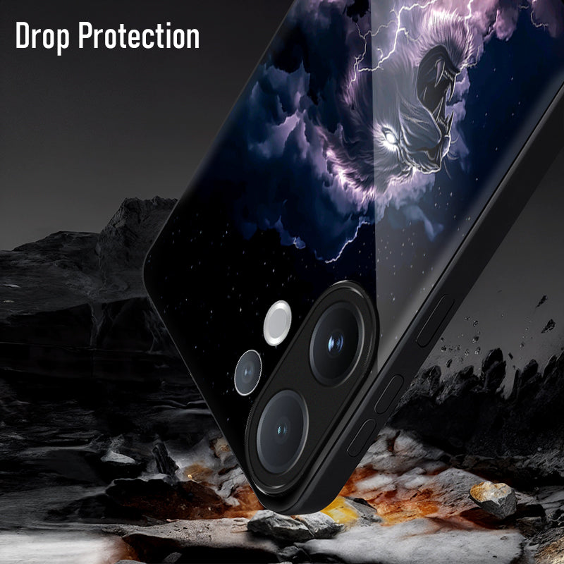 Vivo V60 5G Premium Acrylic Shockproof Glass Back Case (Storm King)