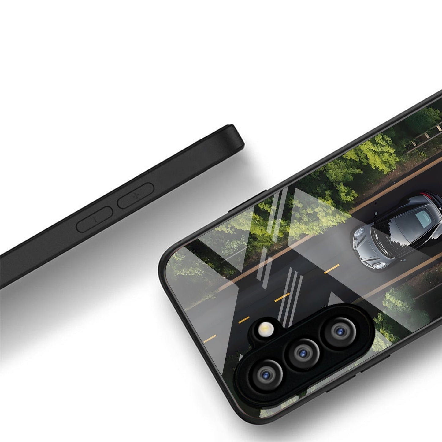 Samsung Galaxy A36 5G Premium Acrylic Shockproof Glass Back Case (Road Never Give Up)