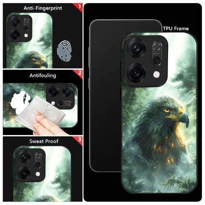 Oppo Reno 14 5G Premium Acrylic Shockproof Glass Back Case (Eagle Case)