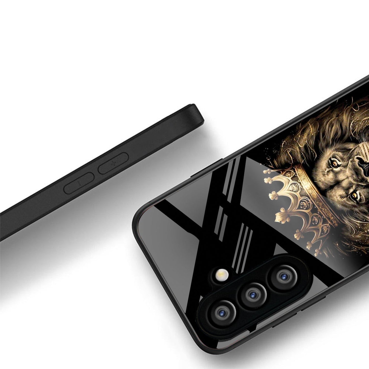 Samsung Galaxy A36 5G Premium Acrylic Shockproof Glass Back Case (Crowned Lion)