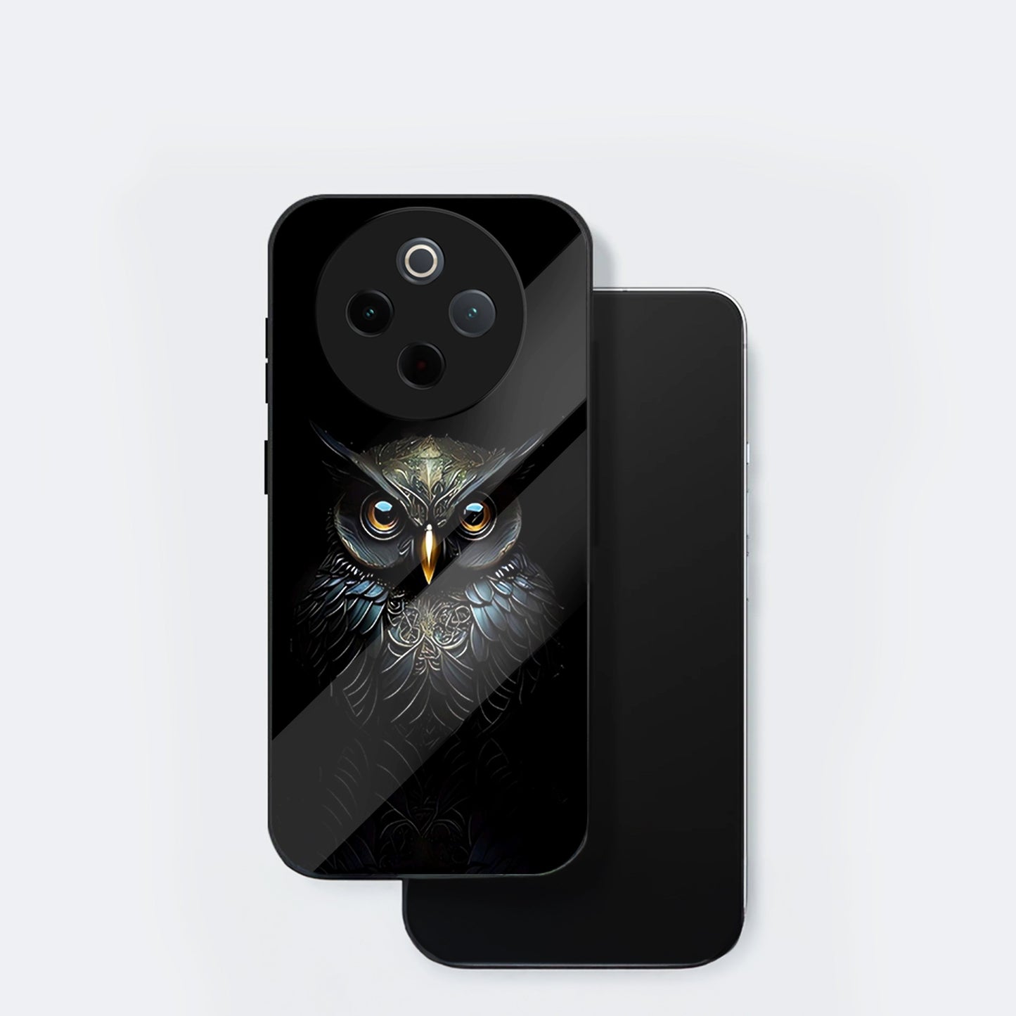 Vivo T4 5G Premium Acrylic Shockproof Glass Back Case (Midnight Owl)