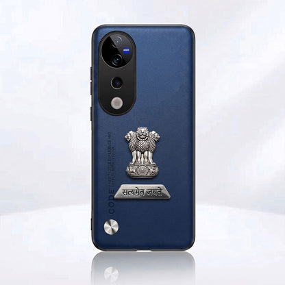 Vivo V40 Pro 5G Satyamev Jayate 2-in-1 Emblem Vegan Leather Back Case