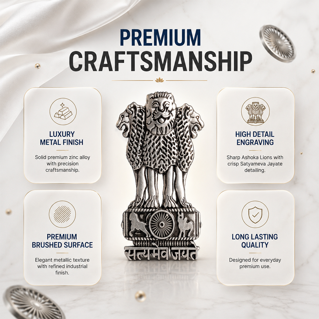 Oneplus 11 5G Compatible Satyamev Jayate 3D Metal Emblem Sticker