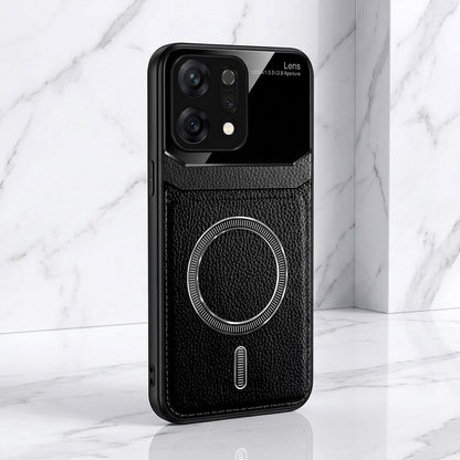 Oppo Reno 14 5G Premium Magsafe Magnetic Leather Lens Protective Case