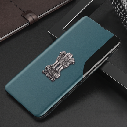 Vivo Y200e 5G Satyamev Jayate Half Window Leather Flip Case