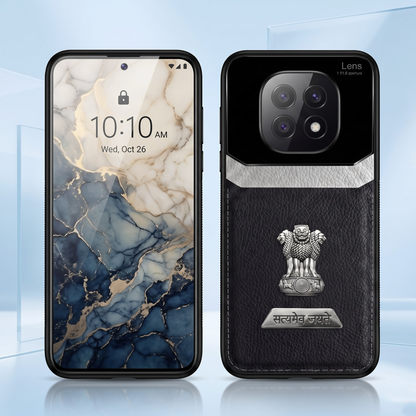 Oppo F29 Pro 5G Satyamev Jayate 2-in-1 Emblem Leather Lens Protective Back Case