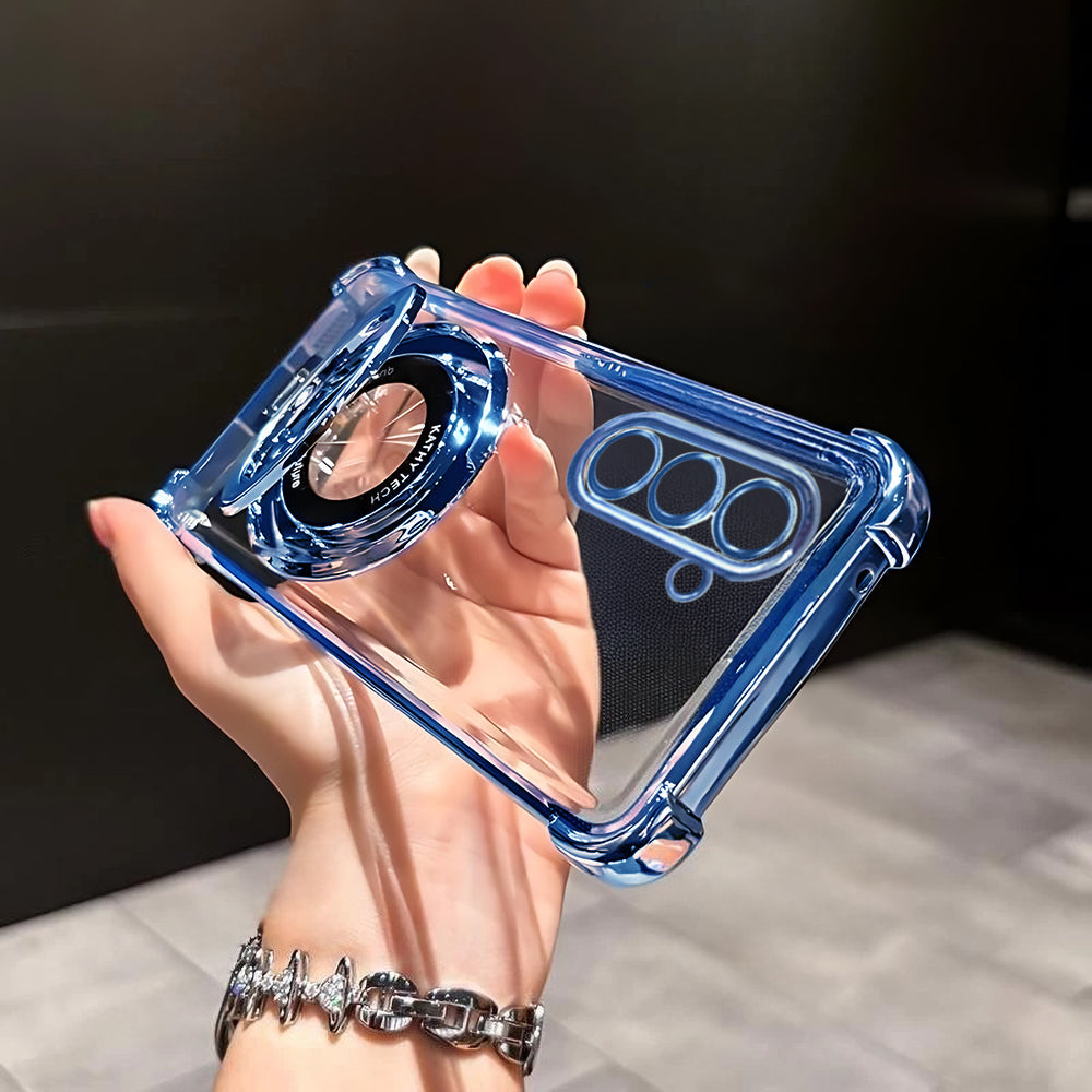 Samsung Galaxy A36 5G Original Luxury Magnifier Ring Stand Shockproof Airbags Corner Case (Buy 1 Get 1 Surprise Cover)