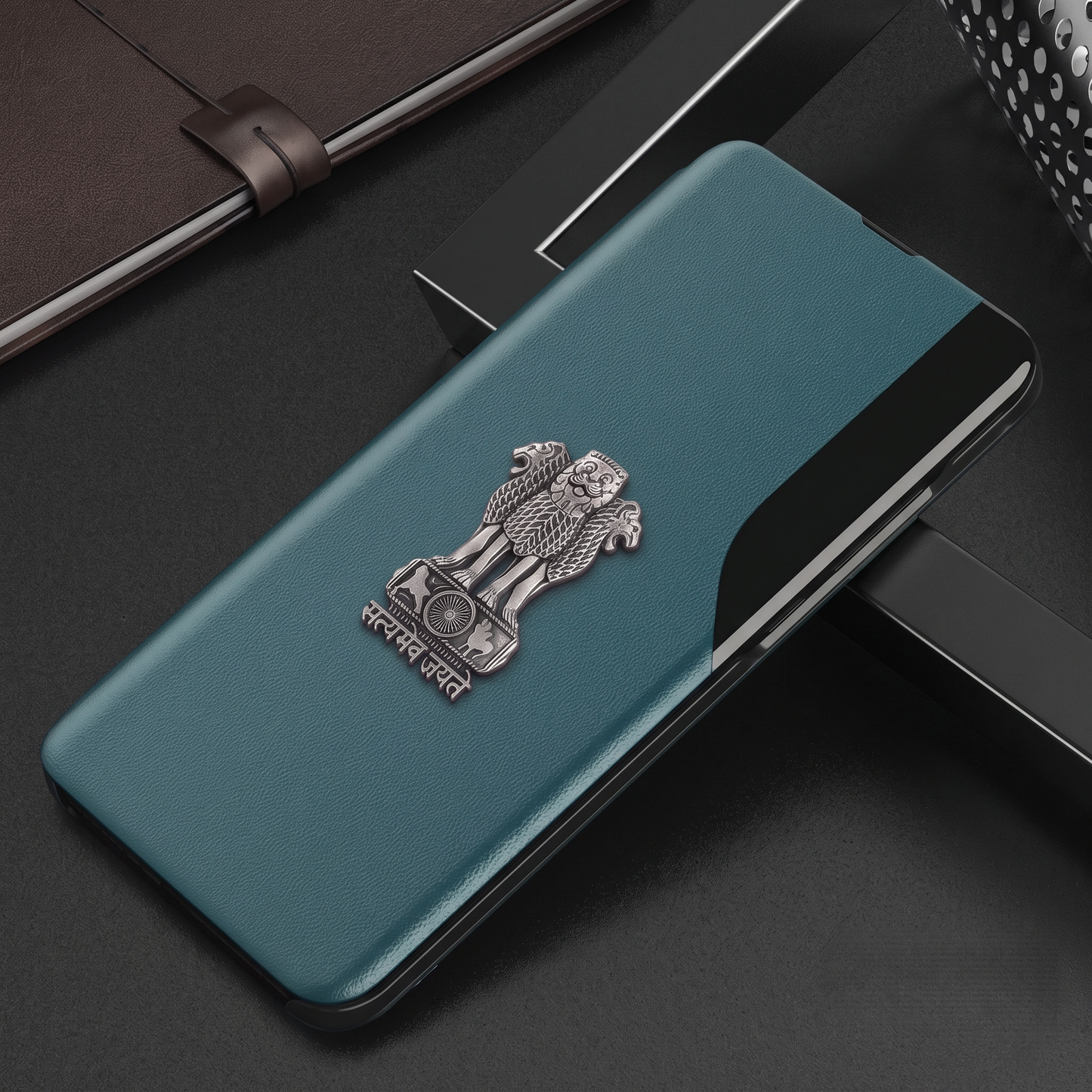 Vivo Y200 Pro 5G Satyamev Jayate Half Window Leather Flip Case