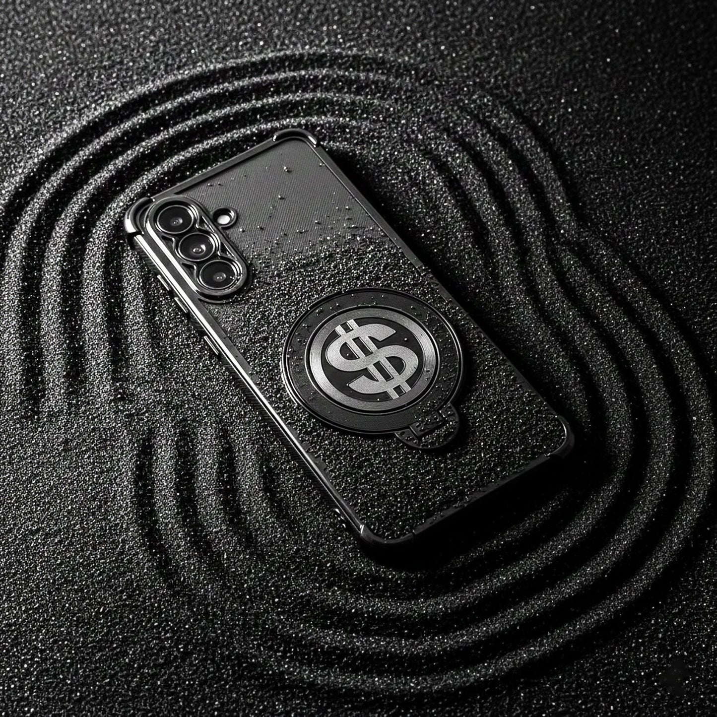 Samsung Galaxy A36 5G Phone case with dollar sign symbol on a textured black surface