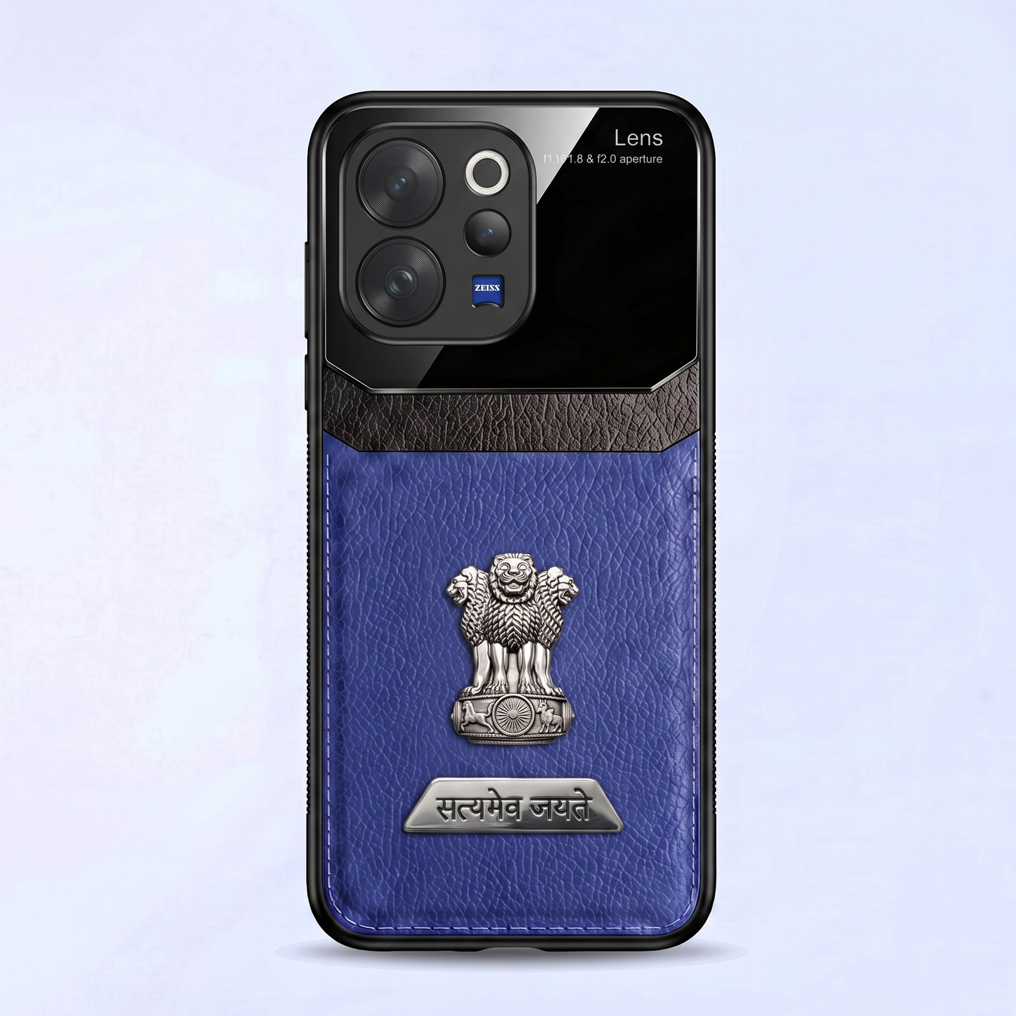 Vivo V70 5G Satyamev Jayate 2-in-1 Emblem Leather Lens Protective Back Case