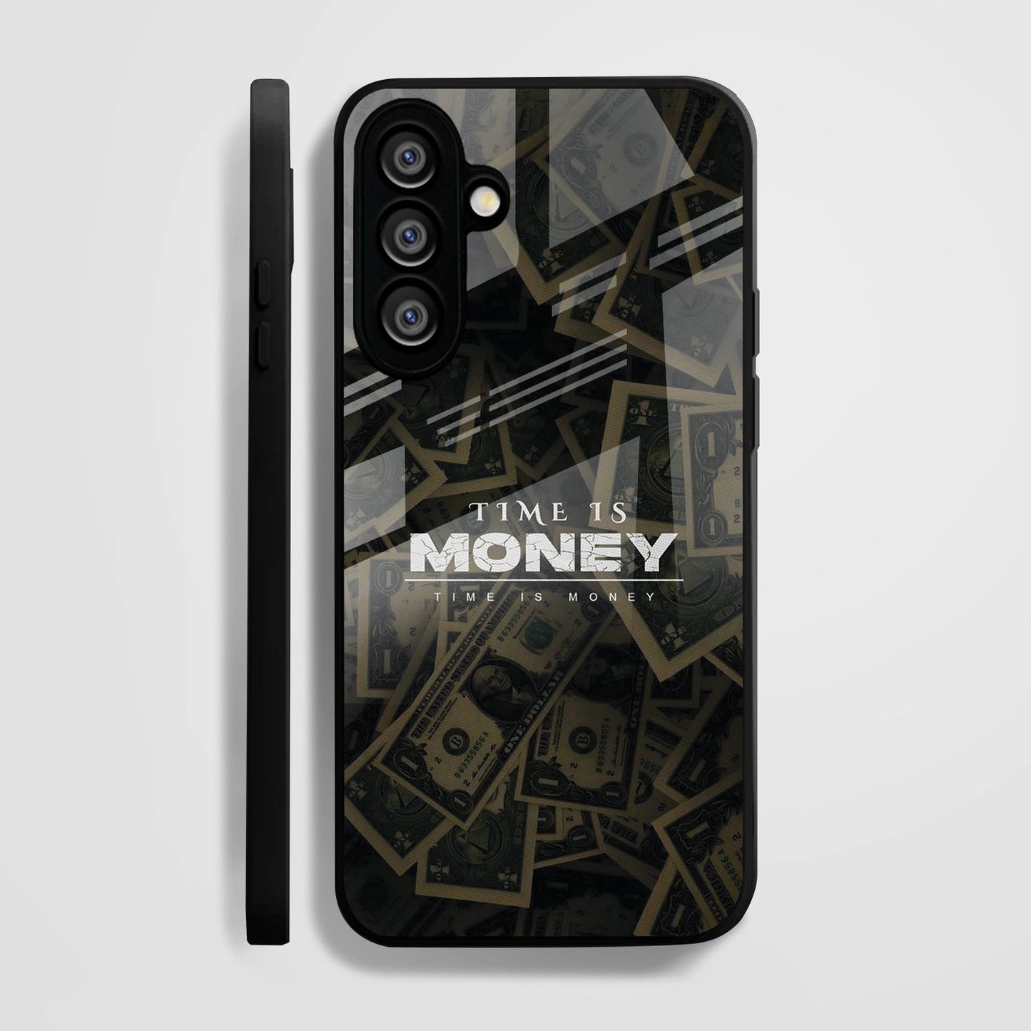 Samsung Galaxy A36 5G Premium Acrylic Shockproof Glass Back Case (Time Is Money)