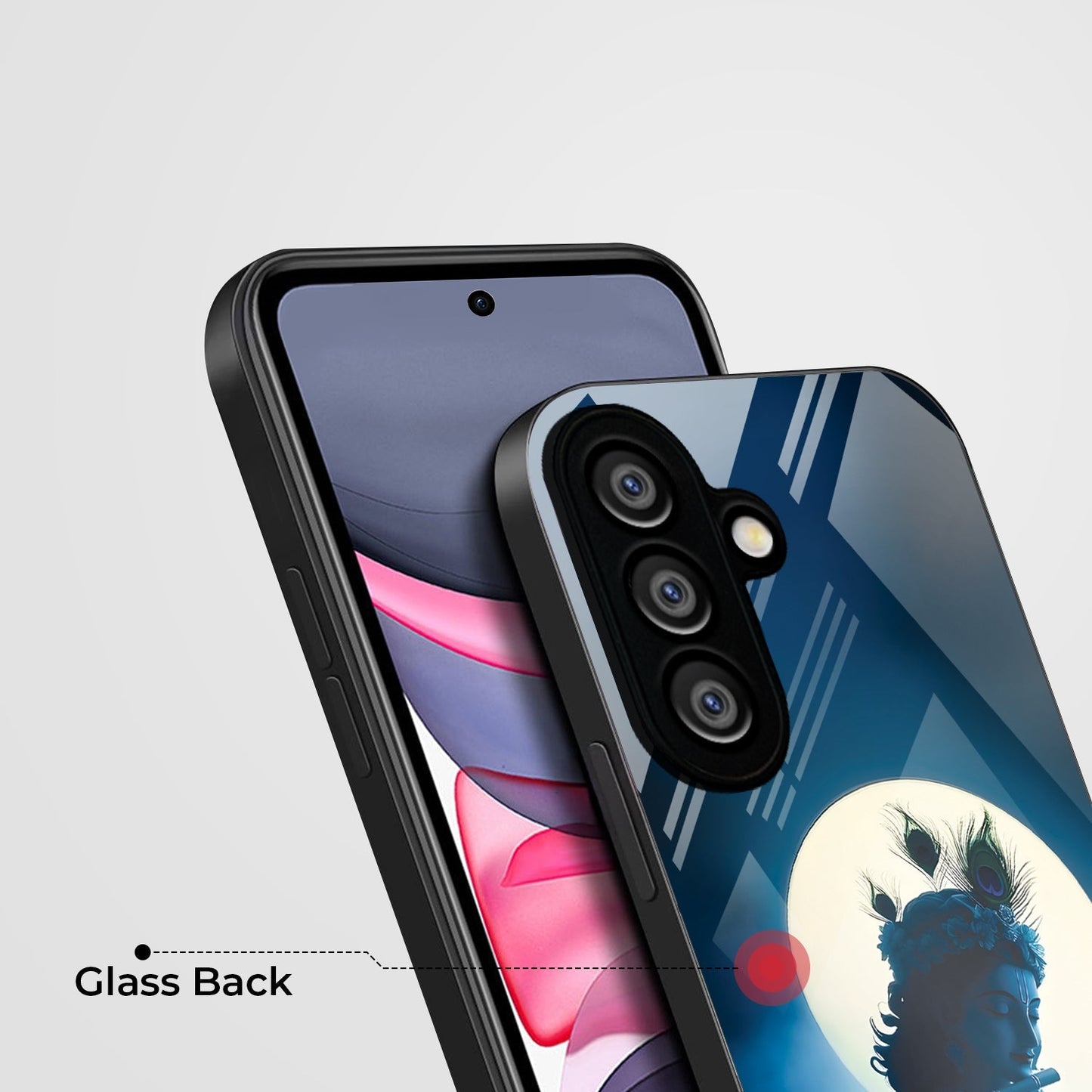 Samsung Galaxy A56 Premium Acrylic Shockproof Glass Back Case (Midnight Krishna)