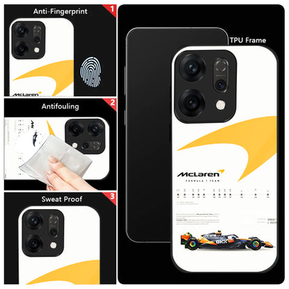 Oppo Reno 14 5G Premium Acrylic Shockproof Glass Back Case (McLaren Case)
