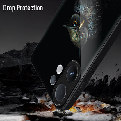 Vivo V60 5G Premium Acrylic Shockproof Glass Back Case (Midnight Owl)