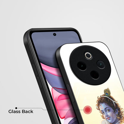 Vivo T4 5G Premium Acrylic Shockproof Glass Back Case (Cute Krishna)