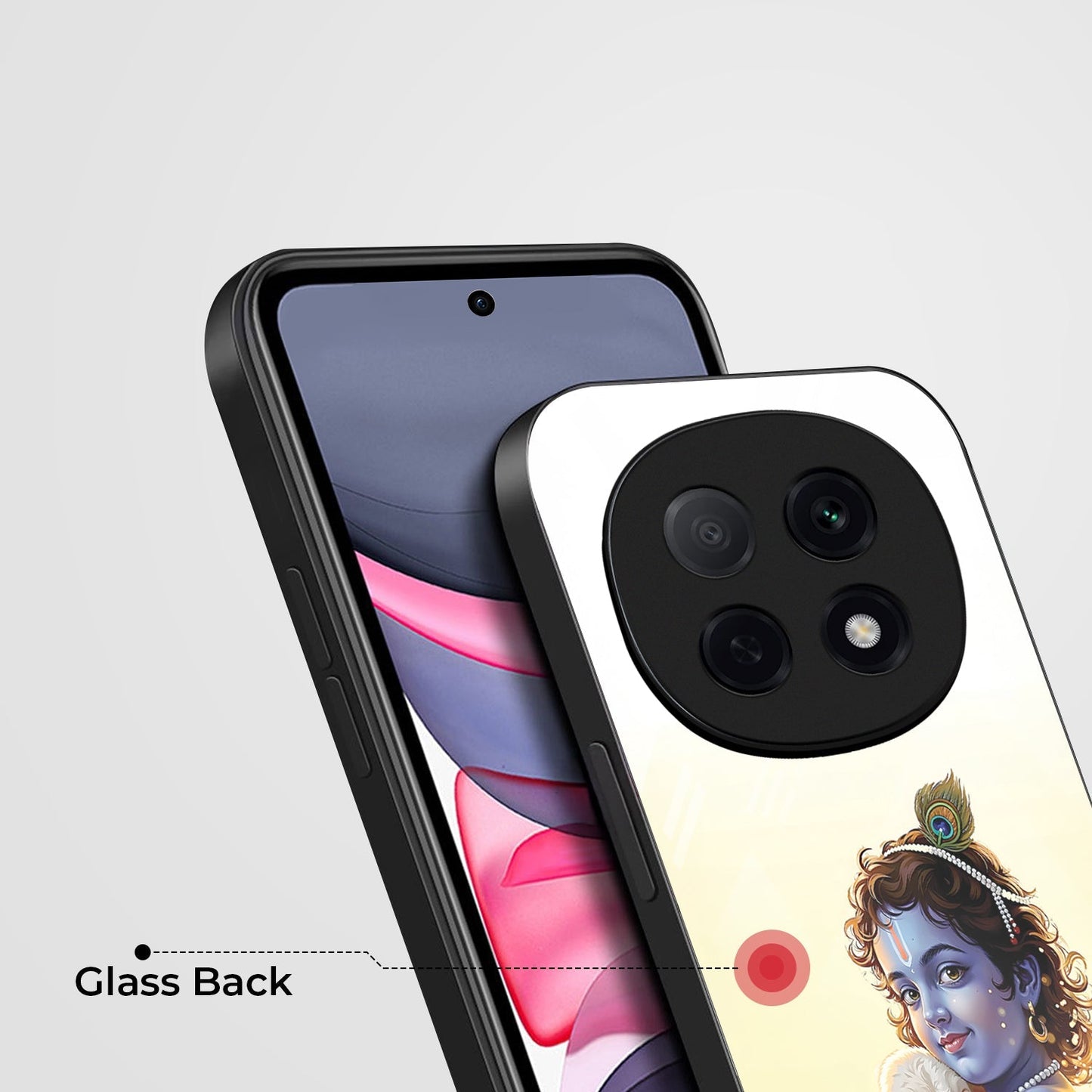 OPPO F29 Pro 5G Premium Acrylic Shockproof Glass Back Case (Cute Krishna)