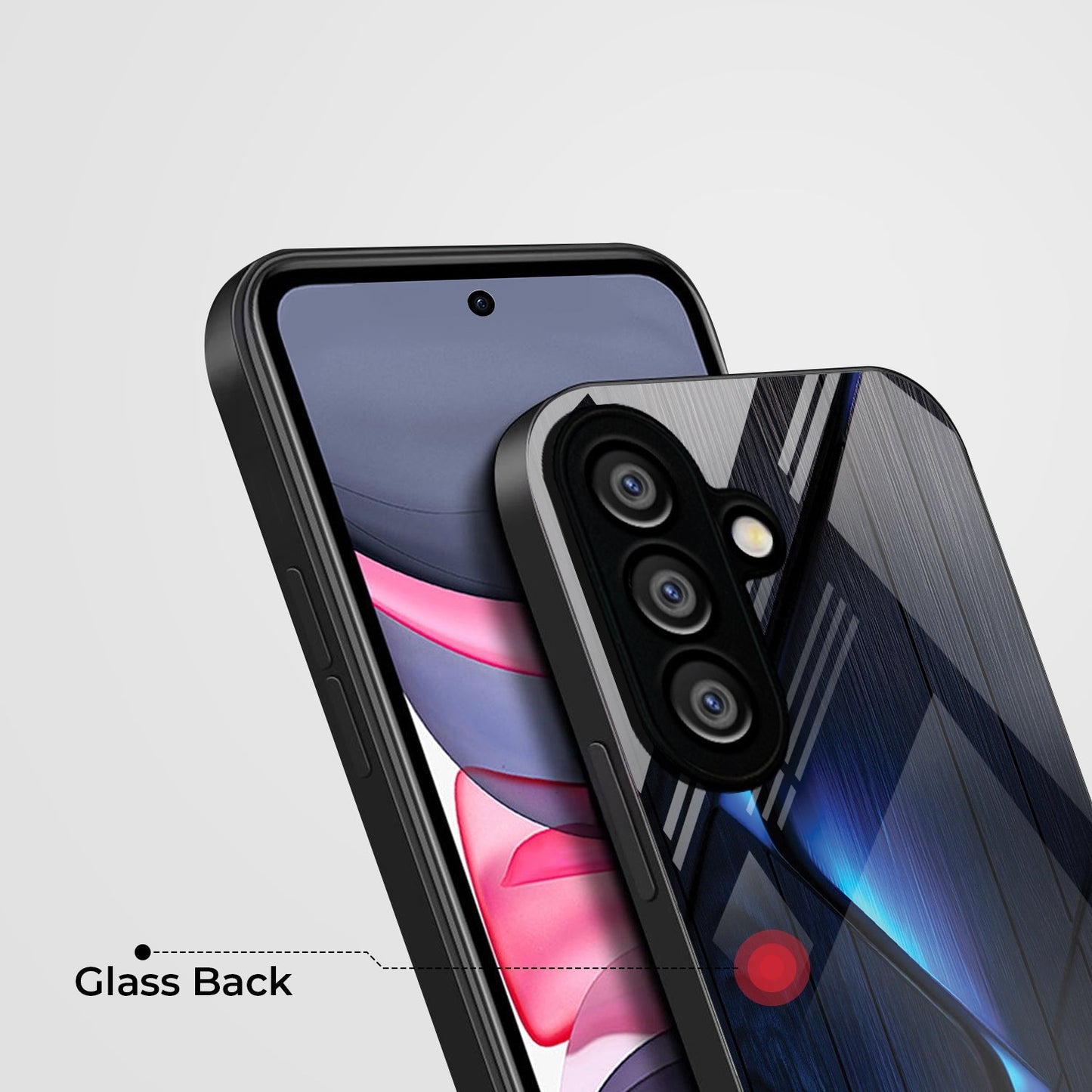 Samsung Galaxy A36 5G Premium Acrylic Shockproof Glass Back Case (Blue Gradient)