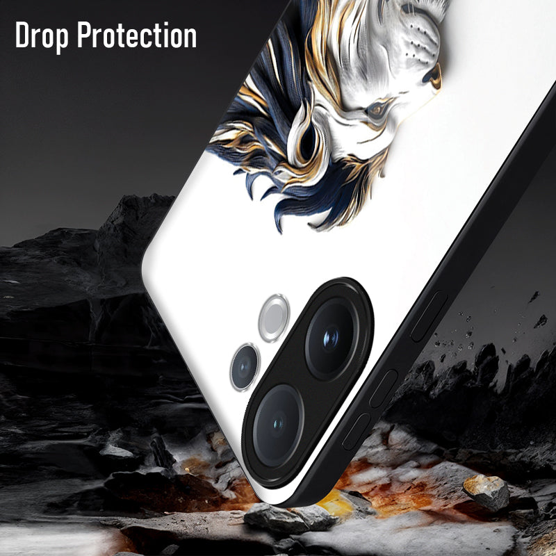 Vivo V60 5G Premium Acrylic Shockproof Glass Back Case (King’s Flow)