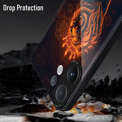 Vivo V60 5G Premium Acrylic Shockproof Glass Back Case (King of Cosmos)