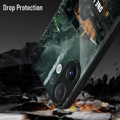 Vivo V60 5G Premium Acrylic Shockproof Glass Back Case (Jeep Case)