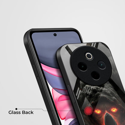 Vivo T4 5G Premium Acrylic Shockproof Glass Back Case (Dark Flame)