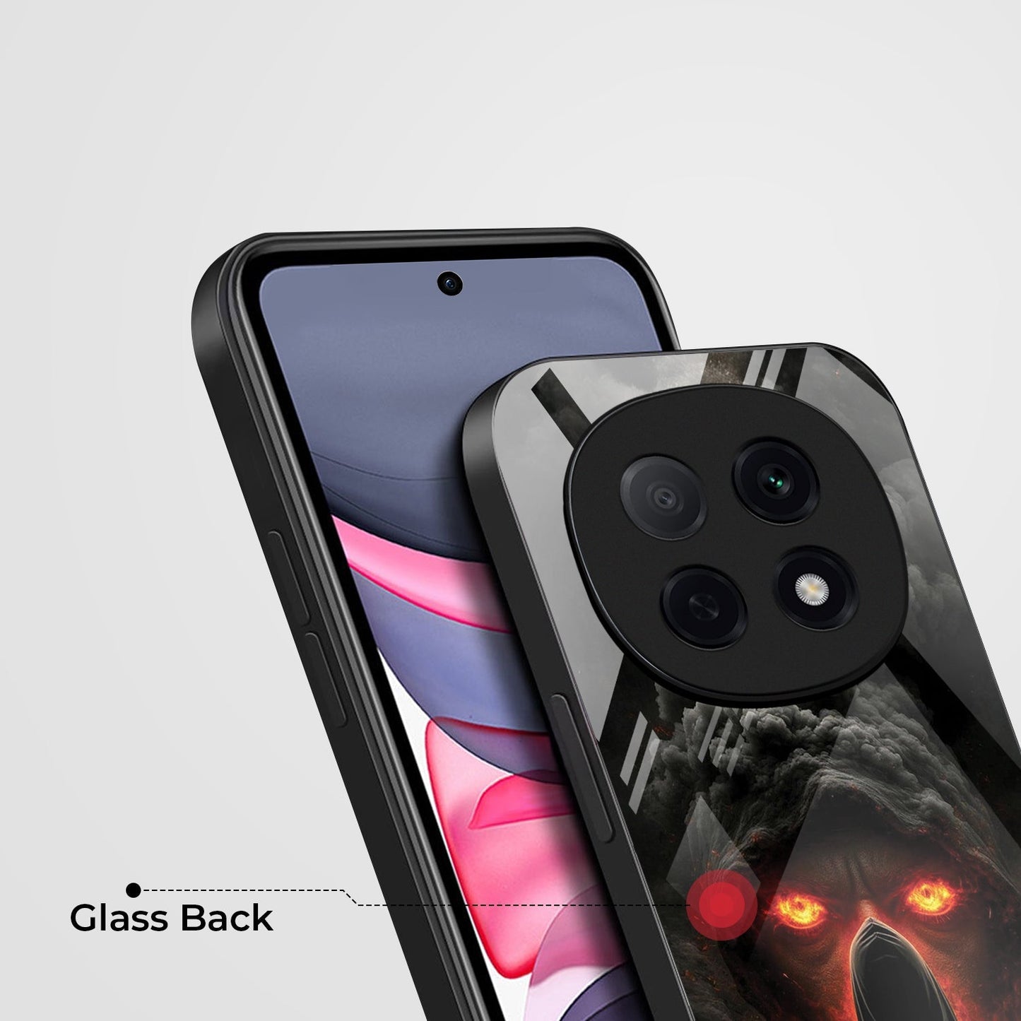 OPPO F29 Pro 5G Premium Acrylic Shockproof Glass Back Case (Dark Flame)