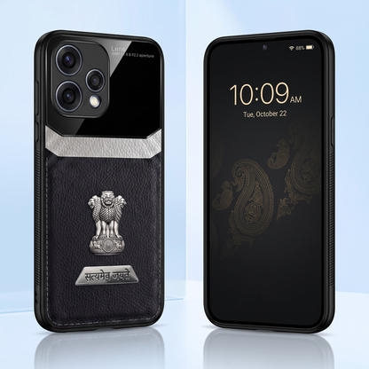 Oppo Reno 15 5G Satyamev Jayate 2-in-1 Emblem Leather Lens Protective Back Case