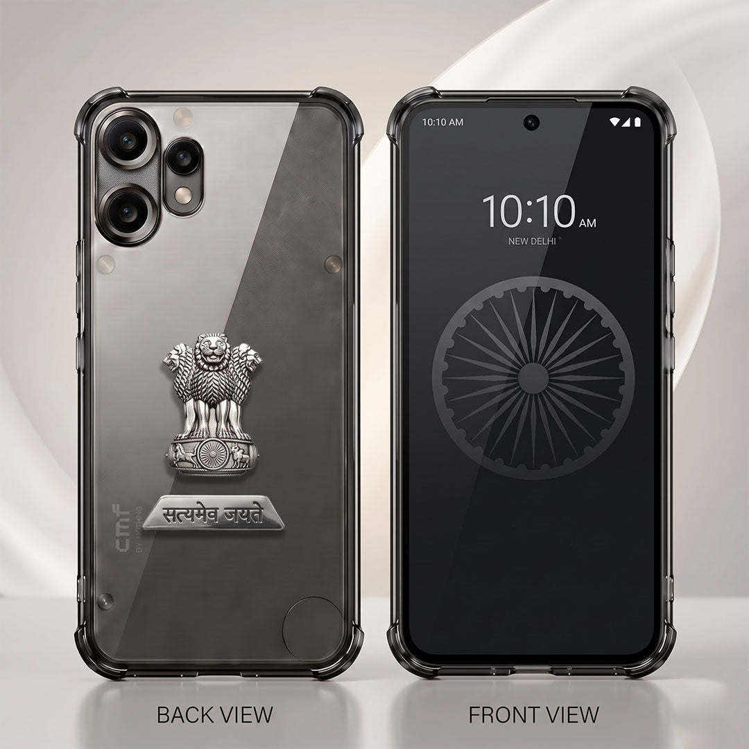 Nothing Phone 2 Pro 5G Satyamev Jayate 2-in-1 Emblem Transparent Shockproof Airbag Case