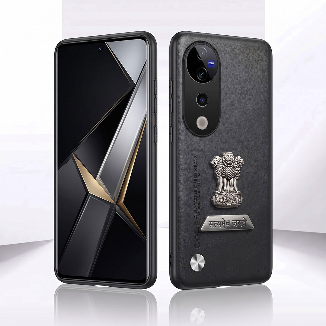 Vivo V40 Pro 5G Satyamev Jayate 2-in-1 Emblem Vegan Leather Back Case
