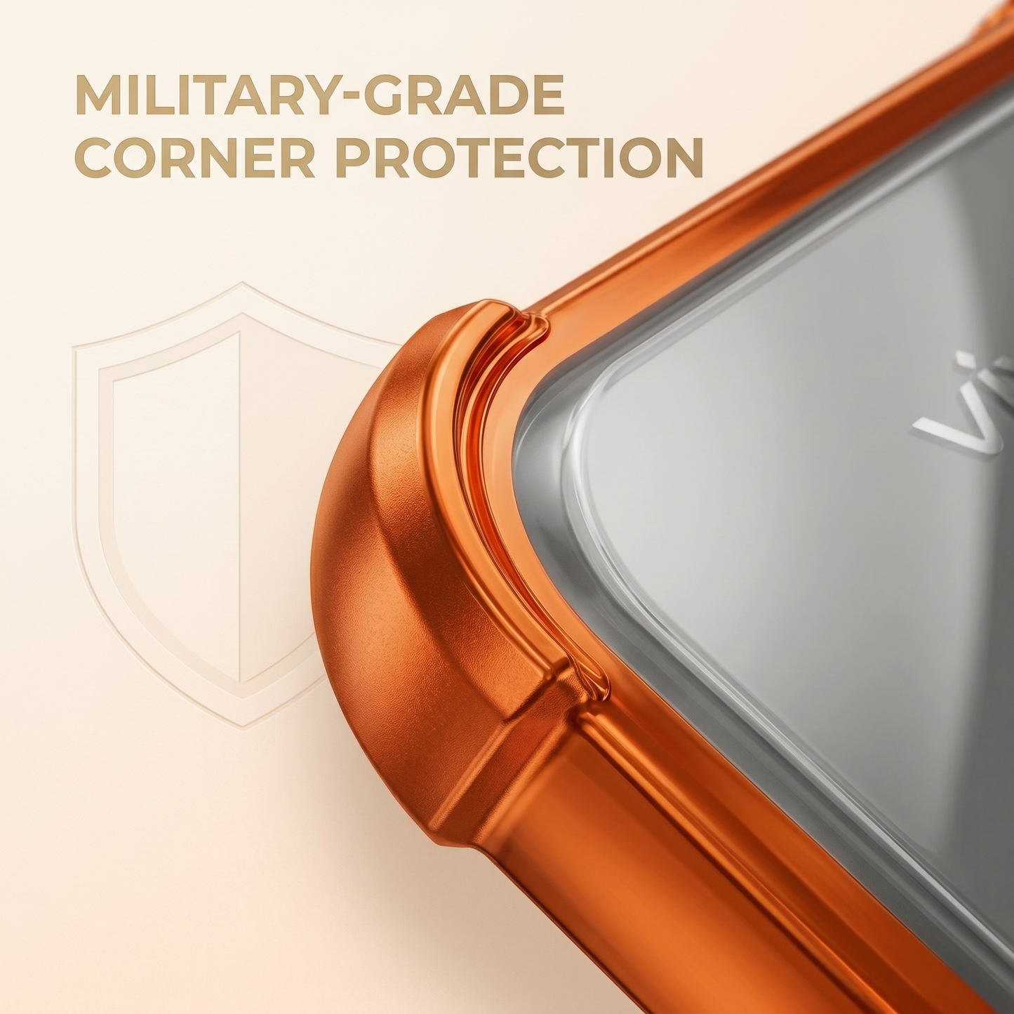 Vivo V50 5G Invincible Bracket Ring Stand Airbag Cosmic Orange Case