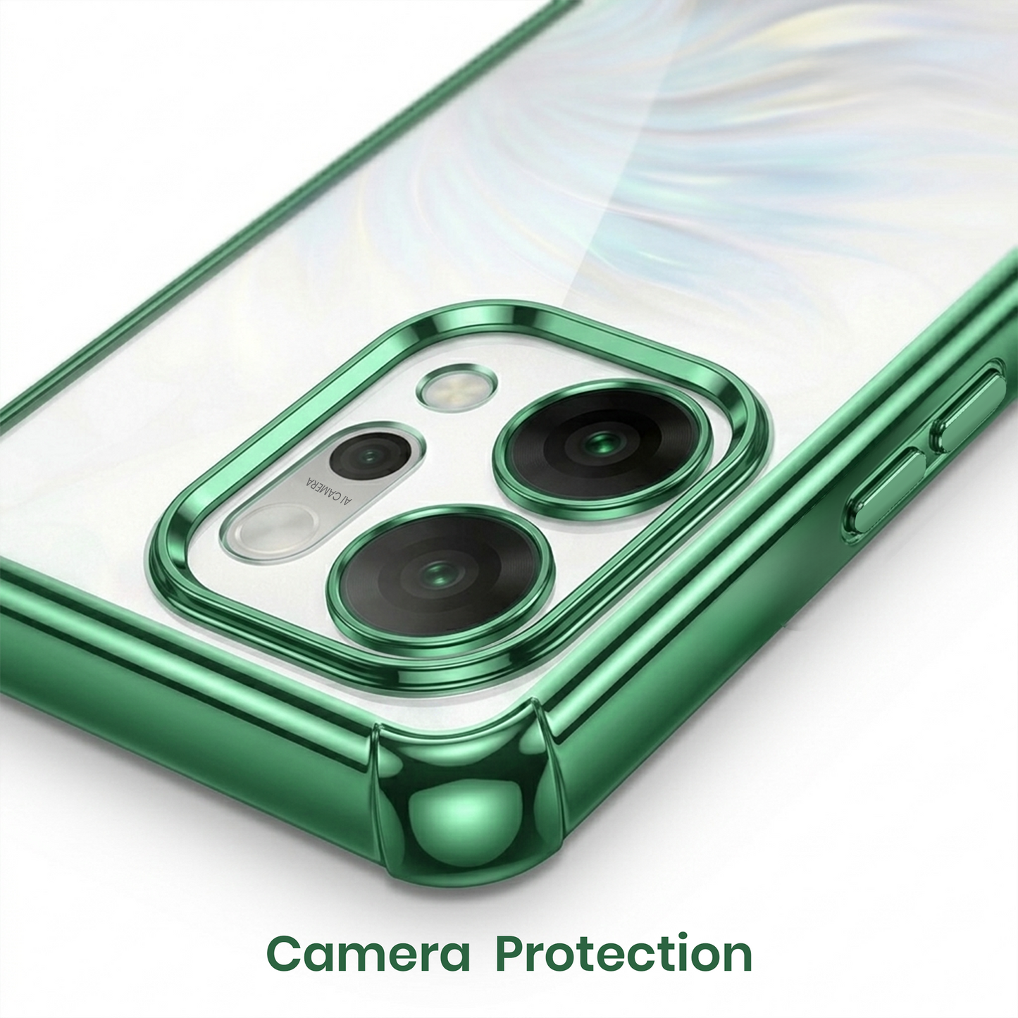 Oppo Reno 14 Pro 5G Anti-Yellow Electroplating Transparent Airbags Case
