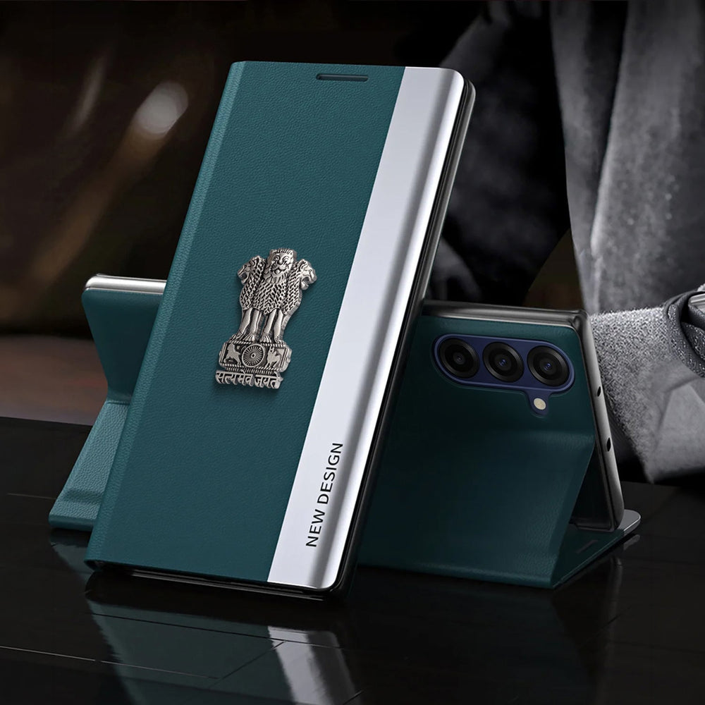 Samsung Galaxy A37 5G Satyamev Jayate Flip Leather Case