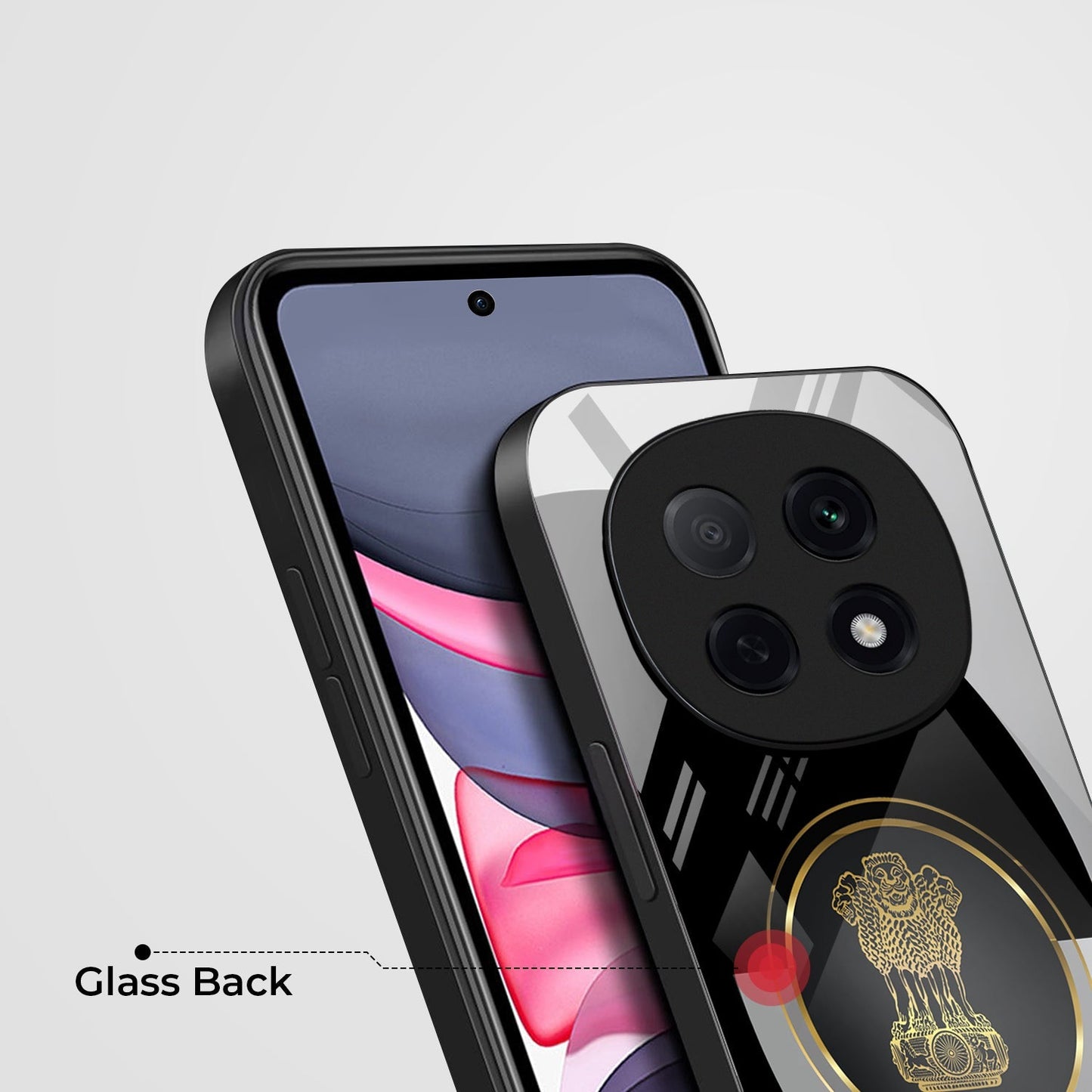 OPPO F29 Pro 5G Premium Acrylic Shockproof Glass Back Case (Satyamev Noir)