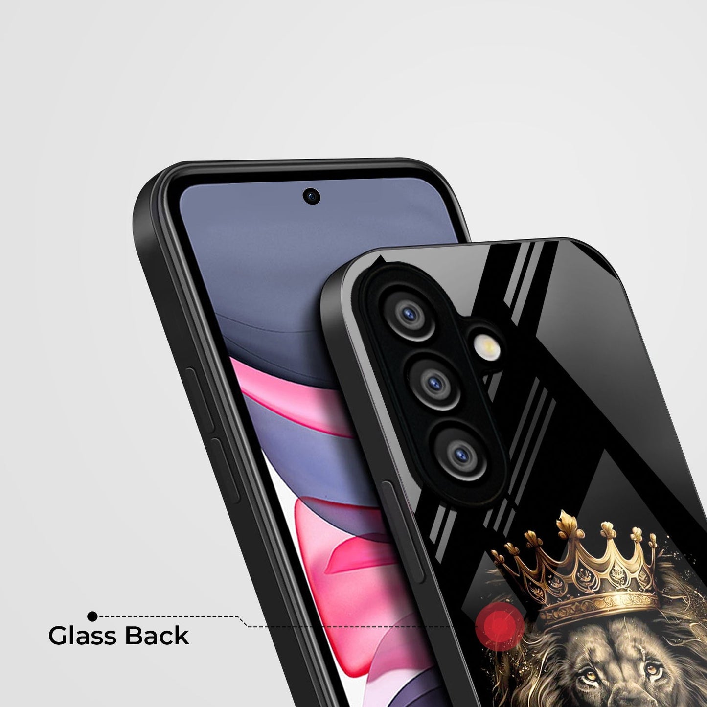 Samsung Galaxy A36 5G Premium Acrylic Shockproof Glass Back Case (Crowned Lion)