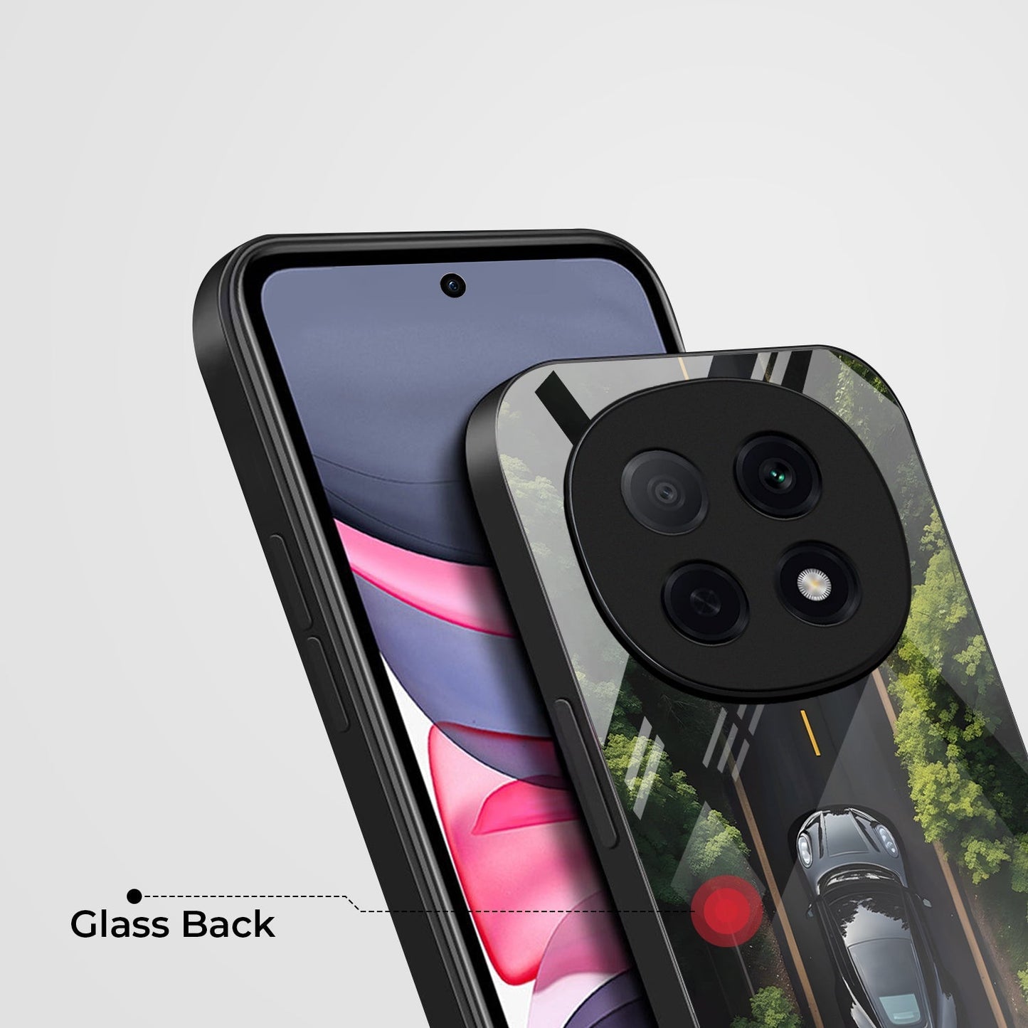 OPPO F29 Pro 5G Premium Acrylic Shockproof Glass Back Case (Road Never Give Up)