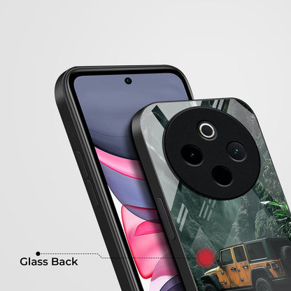 Vivo T4 5G Premium Acrylic Shockproof Glass Back Case (Jeep Case)