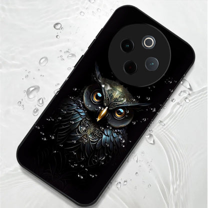 Vivo T4 5G Premium Acrylic Shockproof Glass Back Case (Midnight Owl)