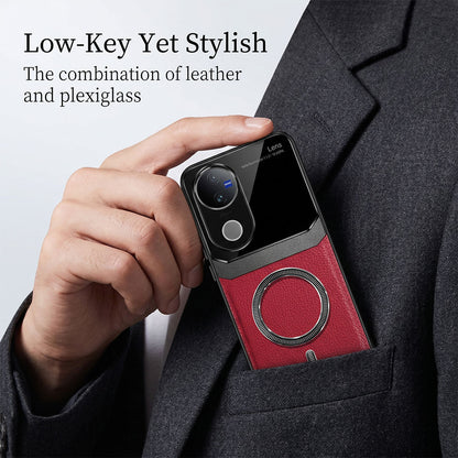 Vivo V50 5G Premium Magsafe Magnetic Leather Lens Protective Case
