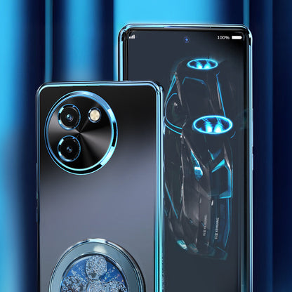 Vivo T3x 5G Electroplating Reflective Fidget Rotating Back Case