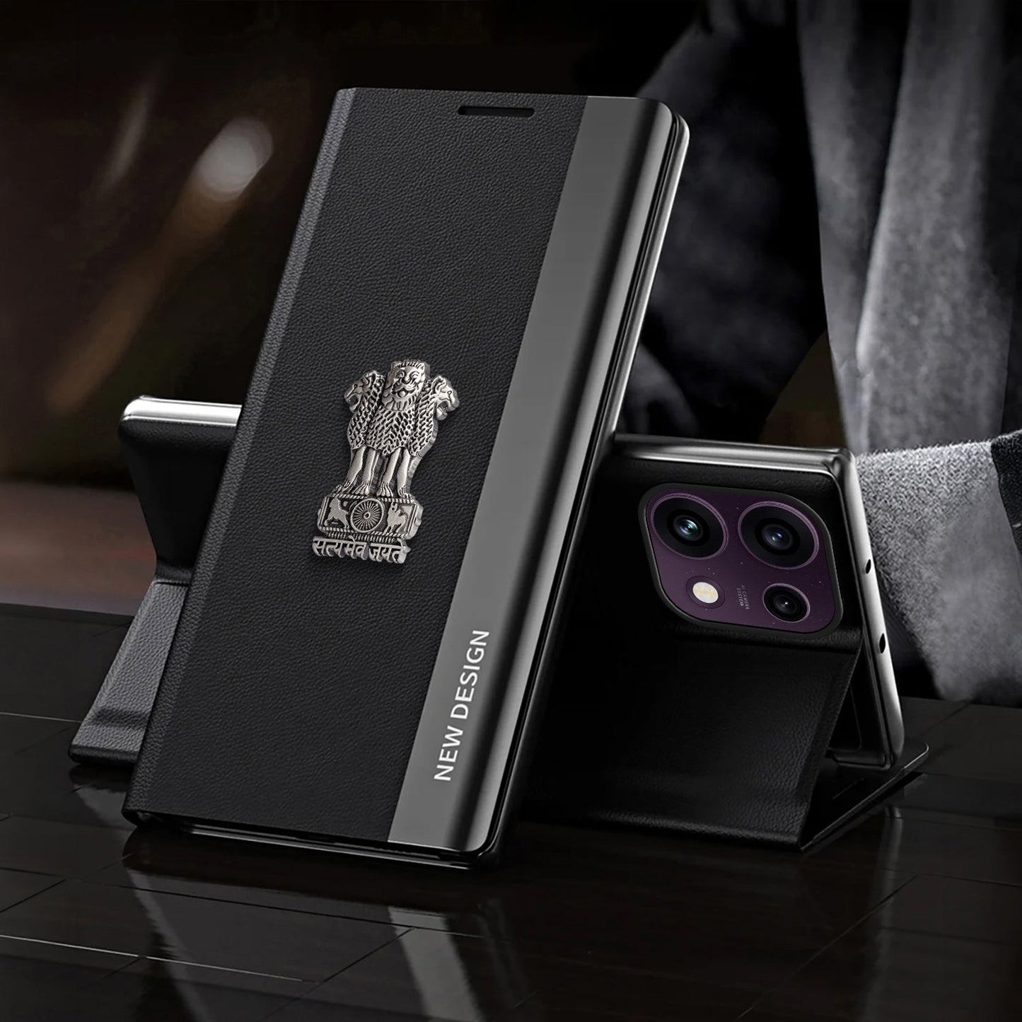 Oppo Reno16c 5G Satyamev Jayate Flip Leather Case