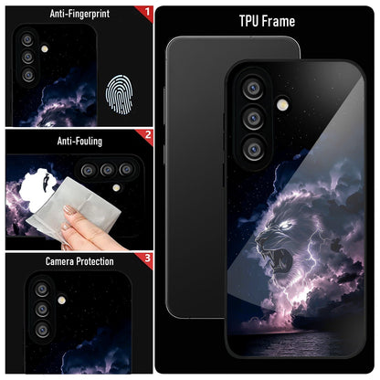 Samsung Galaxy A56 Premium Acrylic Shockproof Glass Back Case (Storm King)