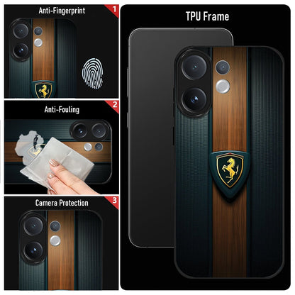 Vivo V60 5G Premium Acrylic Shockproof Glass Back Case (Royal Roadster)