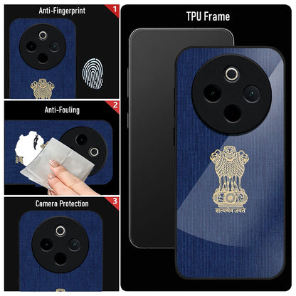 Vivo T4 5G Premium Acrylic Shockproof Glass Back Case (Nation Pride)