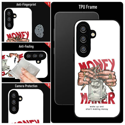 Samsung Galaxy A36 5G Premium Acrylic Shockproof Glass Back Case (Money maker)
