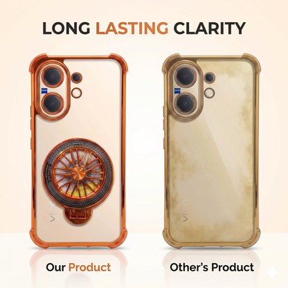 Vivo V60 5G Stress Buster Wheel Rotating Airbag Cosmic Orange Case