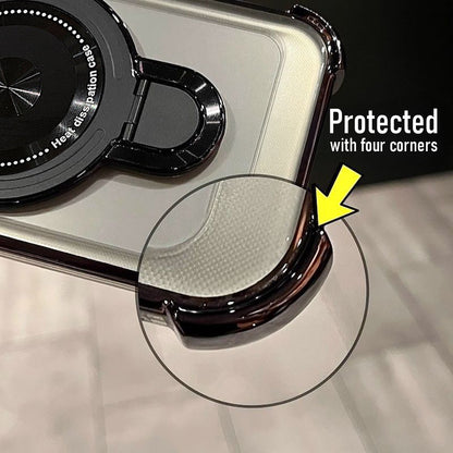 Vivo V50 5G Luxury Four Corner Invincible Bracket Ring Stand Case