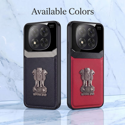 Redmi Note 14 Pro+ 5G Satyamev Jayate 3D Metal Leather Back Case