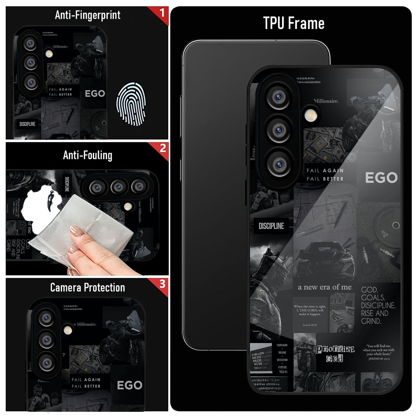 Samsung Galaxy A36 5G Premium Acrylic Shockproof Glass Back Case (New Era)