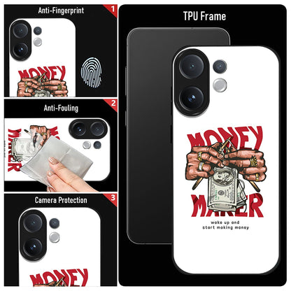Vivo V60 5G Premium Acrylic Shockproof Glass Back Case (Money Maker)
